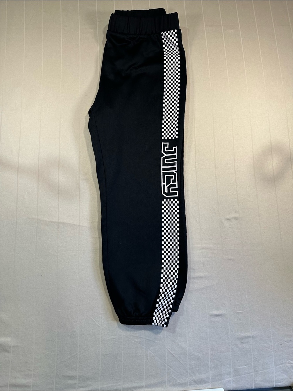 Juicy Couture French Terry High-Rise Checkerboard Graphic Sweatpants L EUC
